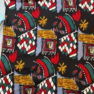 2 Meters Soft Woven Fabric | Abstract Geometric Print | Fluid Drape |